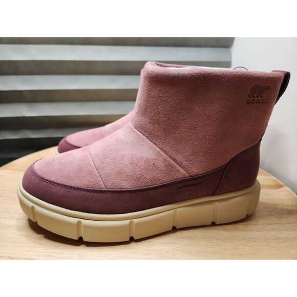 Sorel Youth Explorer III Slip-On Waterproof Boots Size 7 Mauve - Picture 8 of 12